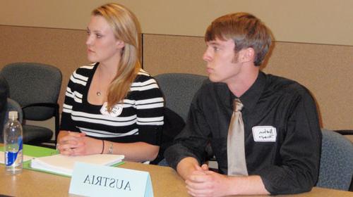 UE international studies students at Model UN conference